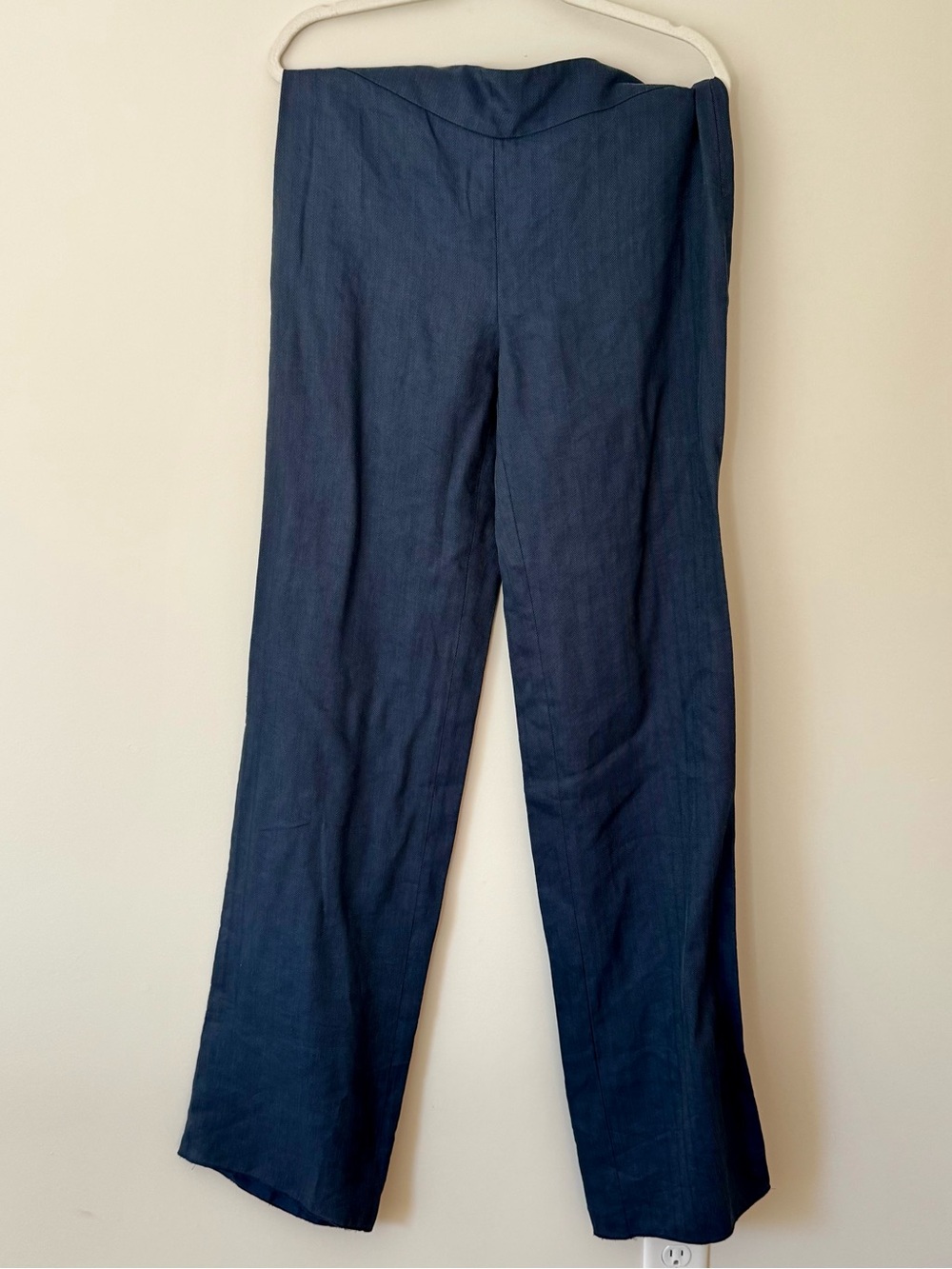 NWT Armani Collezioni House of Cards Wide Leg Trouser Pants, Navy Blue – 10